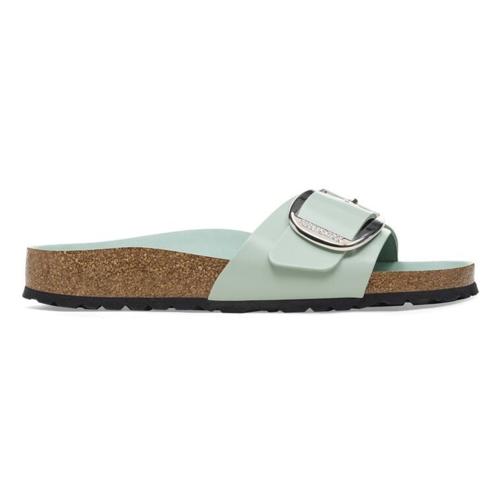 Birkenstock. Surf Green Madrid Leather with Silver Buckle. US8 - Picture 6 of 6